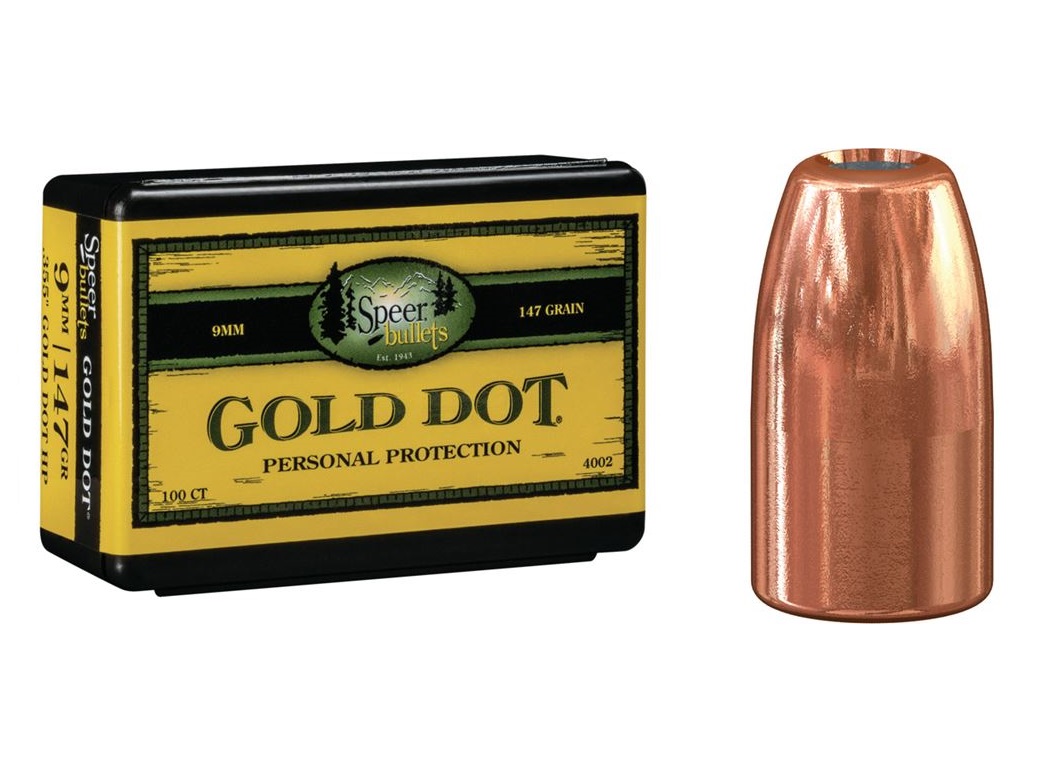 Speer GOLD DOT Kogels 9mm Luger 147 grain Jacketed Hollow Point verpakking 100 Speer GOLD DOT Kogels 9mm Luger 147 grain Jacketed Hollow Point verpakking 100